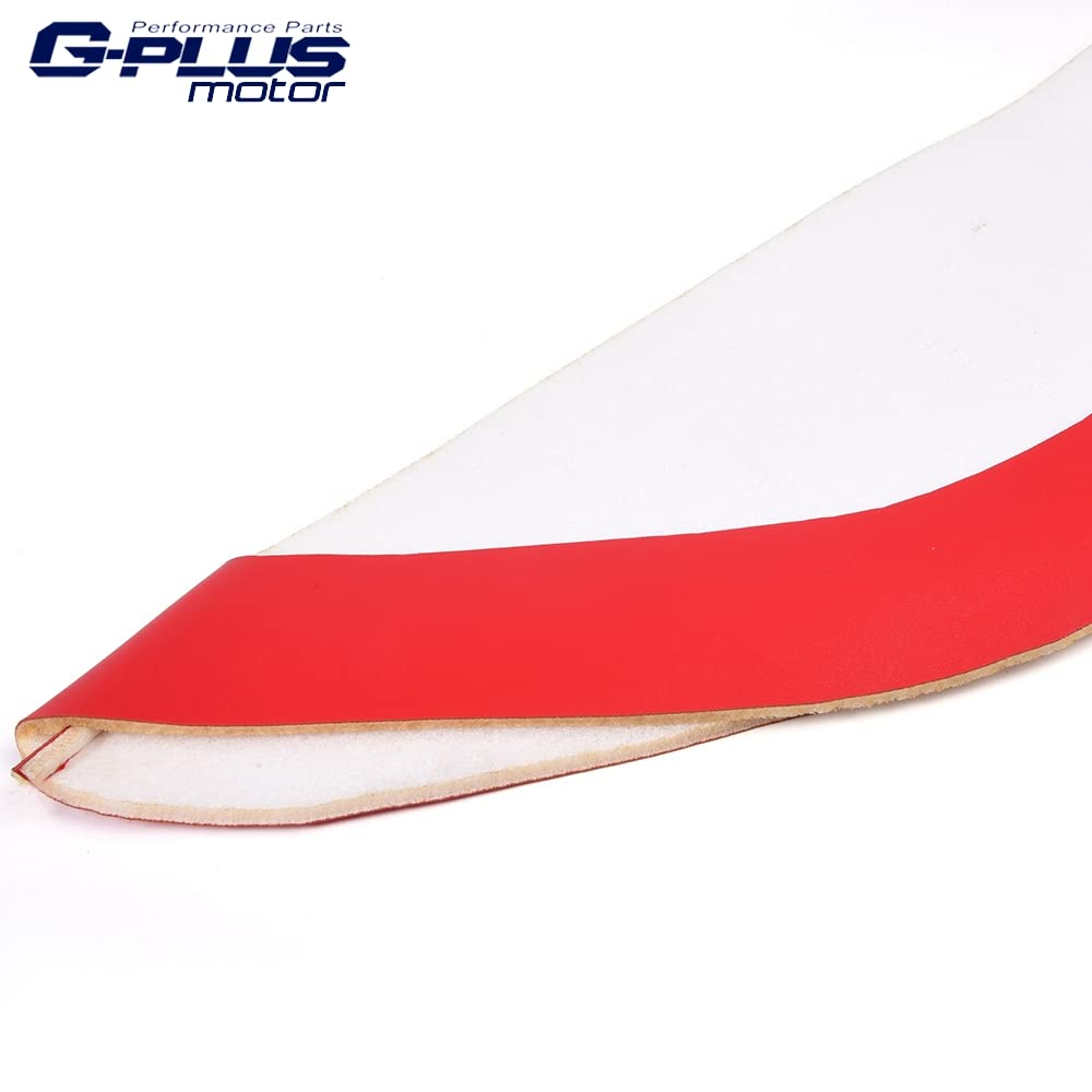 G-PLUS Compatible with 2005 2006 2007 2008 2009 Ford Mustang Red Synthetic Leather Door Panel Insert Card Covers Kit Replacement