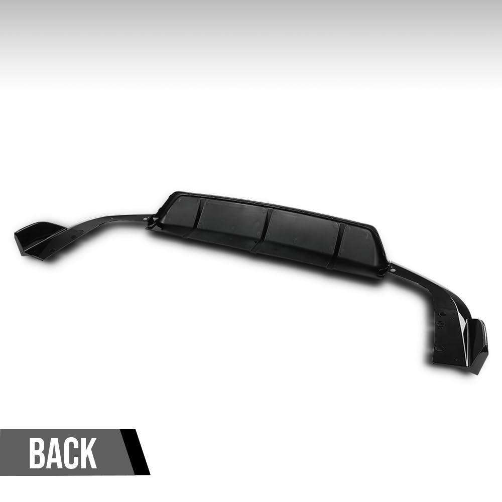 G-PLUS Rear Diffuser Compatible with BMW G05 X5 LCI M Sport Package Only 2019 2020 2021 2022 2023 2024 2025, Not Fit M Competition Rear Bumper Lip Diffuser Glossy Black