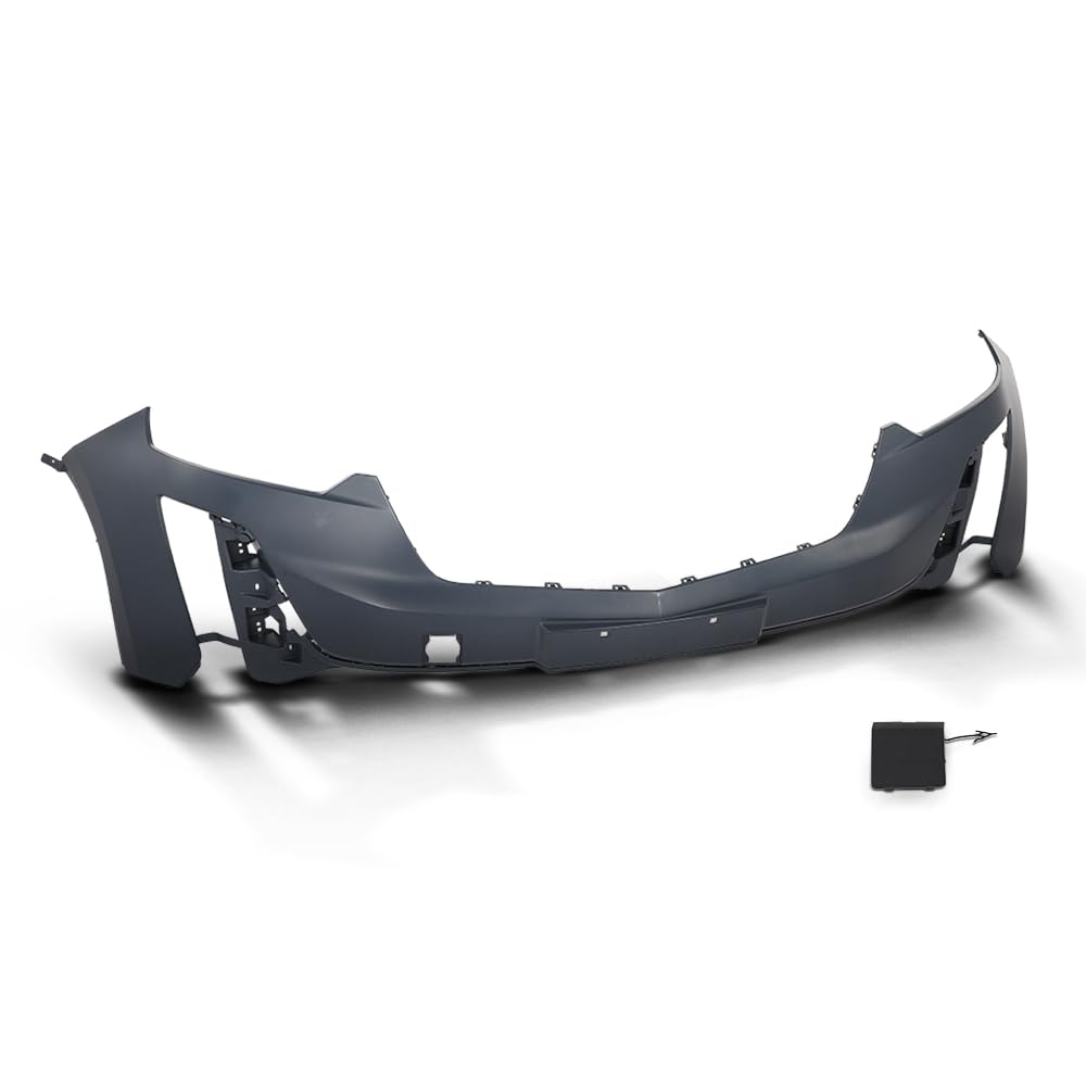 G-PLUS 1PC Front Bumper Cover Compatible with Cadillac XT6 Luxury 2020 2021 2022 2023 2024, 577443677, 343777787, Black