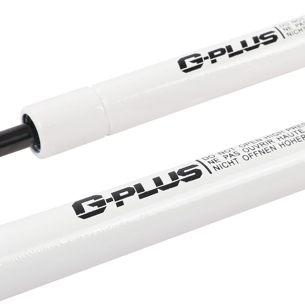G-PLUS Racing Hood Lift Strut Damper Shock Set- Complete Kit White Compatible with Ford Mustang 15-21