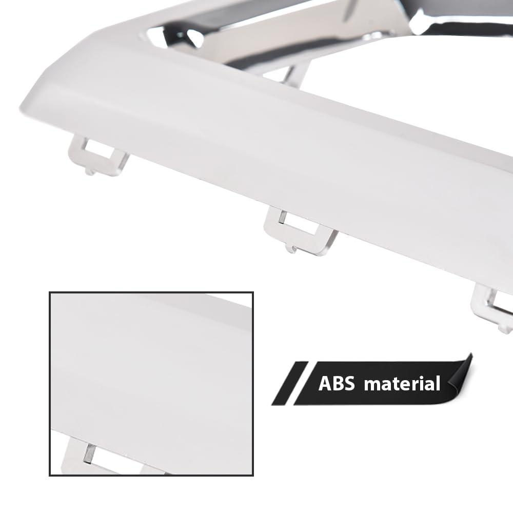 G-PLUS Front Fog Light Outer Bezel Cover Chrome Set Compatible with GMC Sierra 2019 2020 2021 Denali SLT AT4 84176753 84176752 Left&Right
