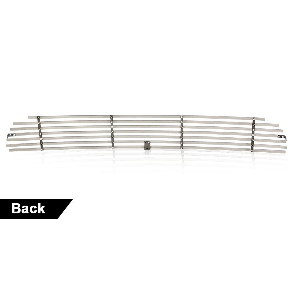G-PLUS Bumper Stainless Chrome Billet Grille Insert Compatible with Nissan Frontier 2009-2021 Only With Painted/Plastic Bumper