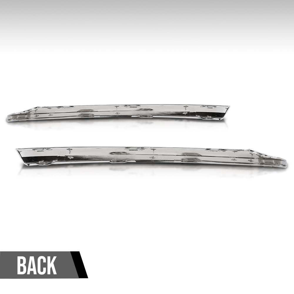 G-PLUS Front Bumper Molding Trim Cover Right & Left Compatible with Volvo XC60 2022 2023 2024 32227905, 32227906 Silver