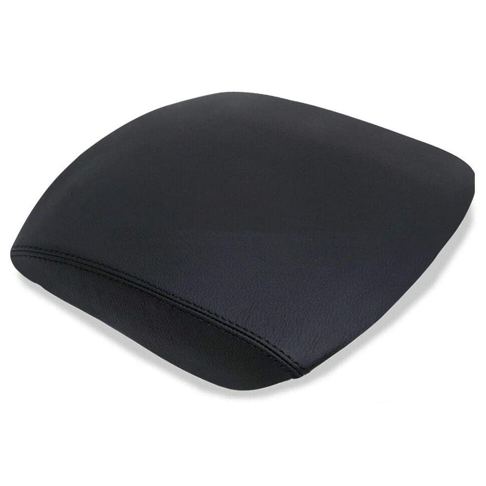 G-PLUS Gray Leather Center Console Lid Armrest Cover Compatible with 2009-2015 Honda Pilot (Leather Skin Only) Black
