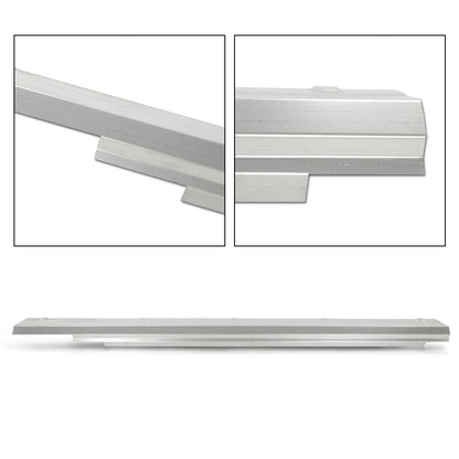 G-PLUS Slip on Rocker Panels Left and Right Side Compatible with Chevy Silverado Extended Cab 4 Door 2014-2018/Fit GMC Sierra Extended Cab 2014-2018 4 Door Silver 75 3/8" Long Silver
