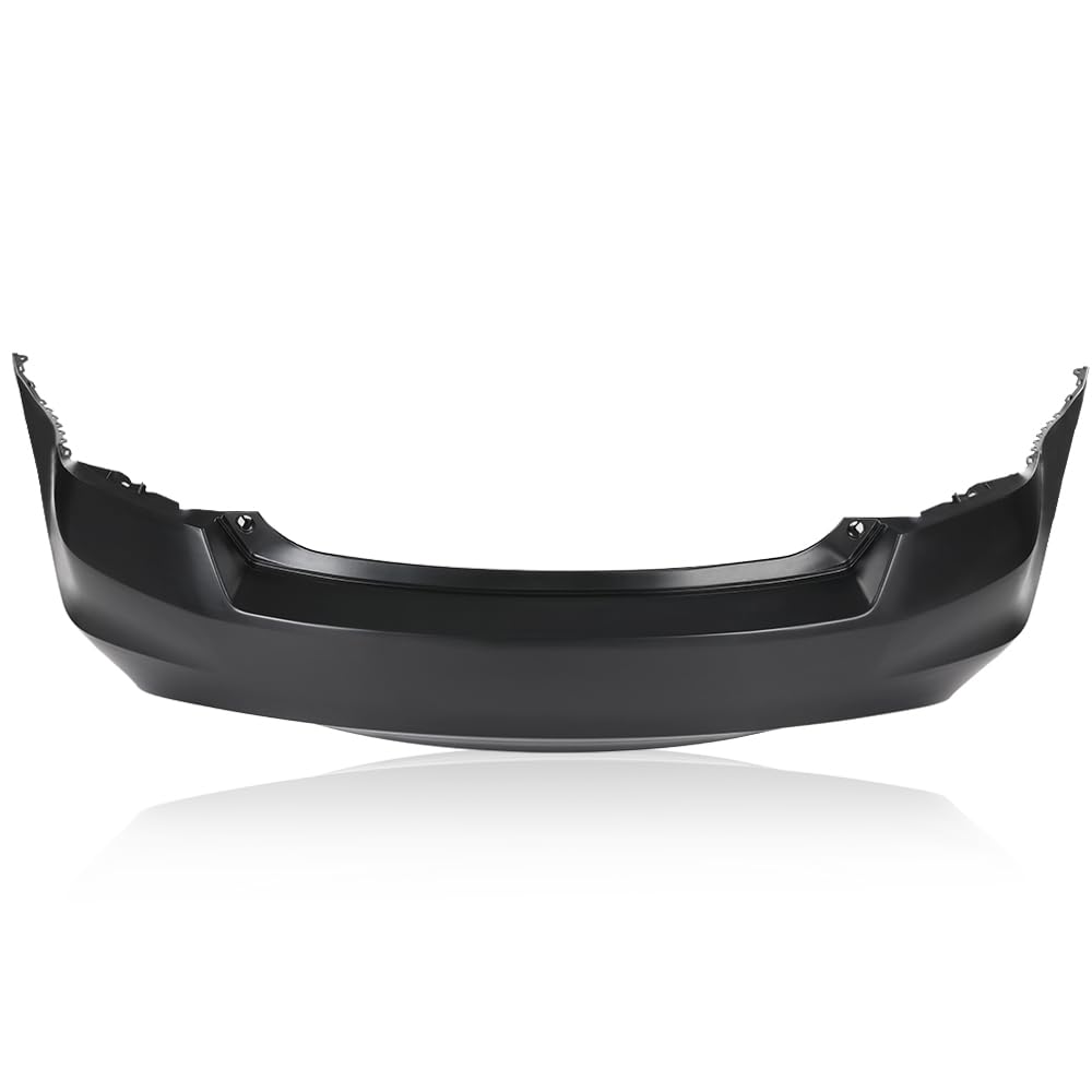 G-PLUS Rear Bumper Cover Compatible with Honda Accord V6 Sedan Dual Exhaust 2008 2009 2010 2011 2012, 04715TA1A91ZZ, HO1100245, Primered Black