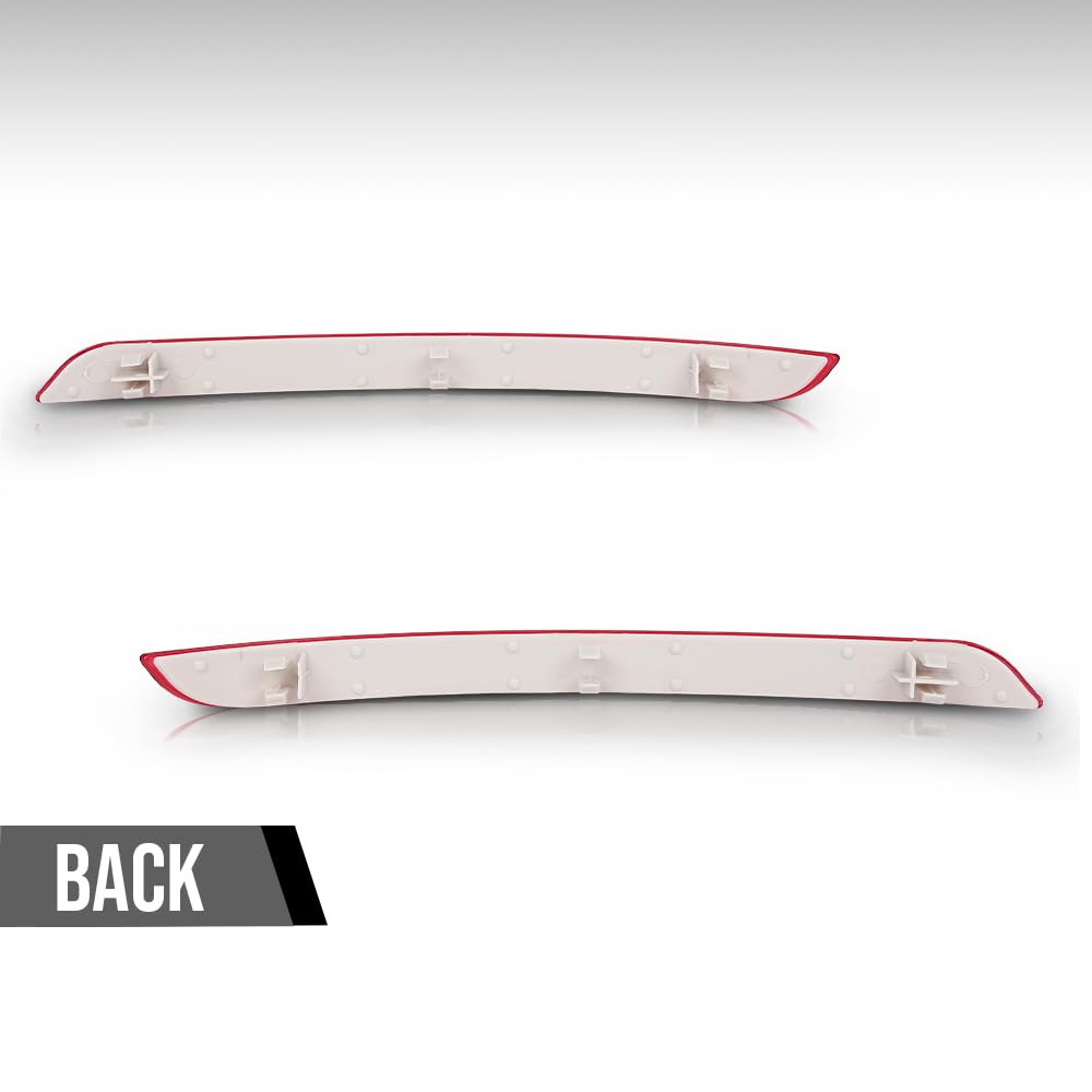 G-PLUS Pair Left & Right Bumper Reflectors Compatible with Benz GLE350 4Matic Sport Utility 4-Door 2016-2017 1668200174, 1668200074 Red