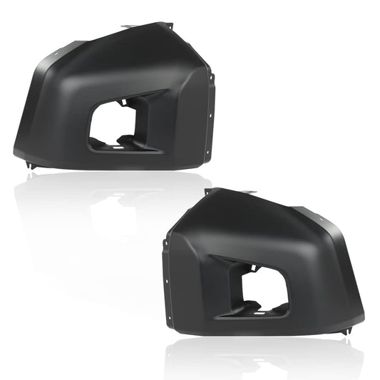 G-PLUS Front Bumper End Cap Plastic Textured Compatible with Toyota Tundra 2014-2020 W/O Parking Aid Sensor Holes，Fit for Models Without Park Assist System 521120C080, 521130C080 Left and Right
