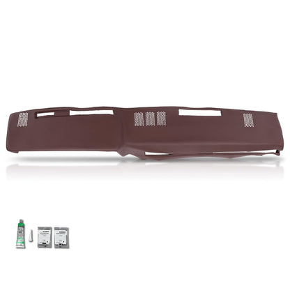 G-PLUS TPE Neutral Dashboard Dash Cover Red Compatible with 1981-1987 Chevy GMC Full Size Pickup/1981-1991 Chevy GMC SUV