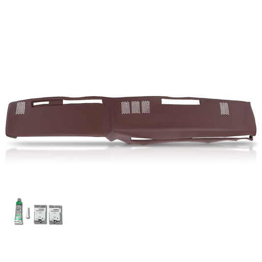 G-PLUS TPE Neutral Dashboard Dash Cover Red Compatible with 1981-1987 Chevy GMC Full Size Pickup/1981-1991 Chevy GMC SUV