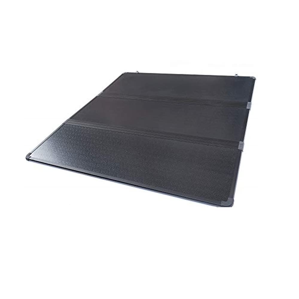 Black T3 Tri-Fold Hard Lock Solid Truck Tonneau Cover Compatible for Toyota Tundra 2007-2013 | 6.5' Standard Short Bed