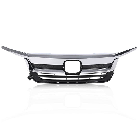 G-PLUS Front Upper Grill w/Molding Trim Compatible with Honda Pilot 2019-2021 HO1210158,71150TG7A50 Chrome Plastic Grille
