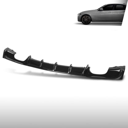G-PLUS Rear Diffuser Fit BMW 3 Series F30 Sedan F31 Touring M-Tech Performance M Sport Bumper Model 2012-2018 M Performance Style (Single Sided Dual Output) Rear Bumper Diffuser Gloss Black