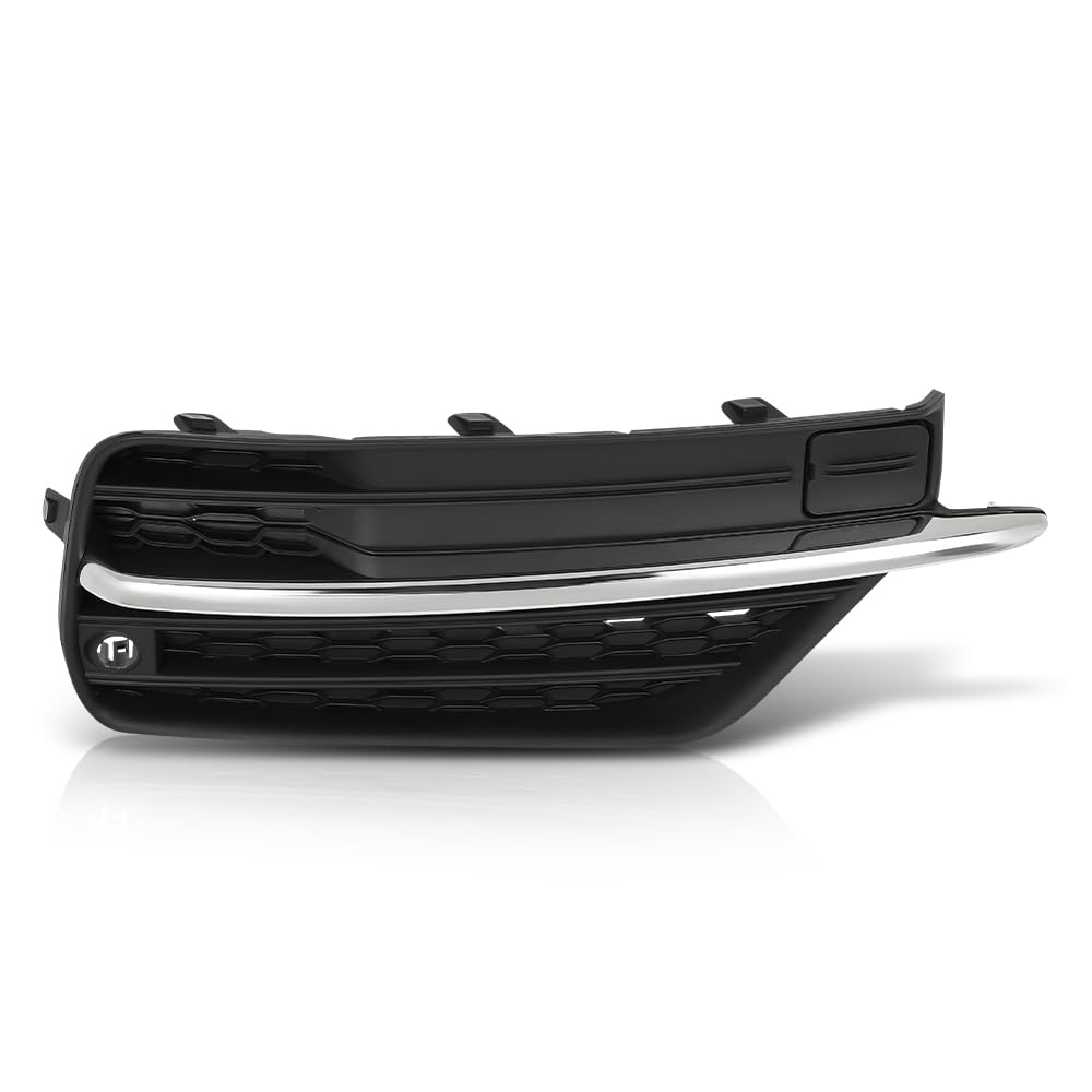 G-PLUS Front Right Fog Light Hole Cover Compatible with Volvo XC90 2016 2017 2018 2019 313830457, VO1039108 Chrome Black
