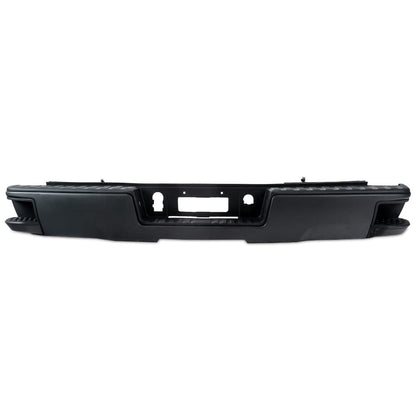 G-PLUS Rear Bumper Assembly Compatible With Chevy Silverado 2014-2018/GMC Sierra 1500 2014-2018 Chrome W/Corner Steps