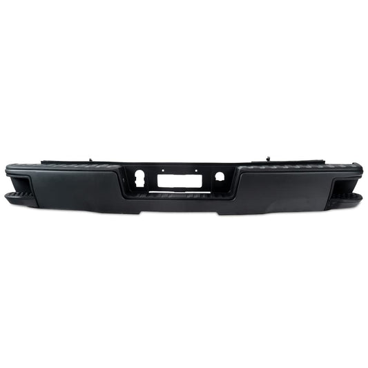 G-PLUS Rear Bumper Assembly Compatible With Chevy Silverado 2014-2018/GMC Sierra 1500 2014-2018 Chrome W/Corner Steps