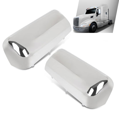 G-PLUS Pair Door Mirror Covers Chrome, Compatible with Peterbilt 579 2013-2023, LH Driver & RH Passenger Side 2PCS
