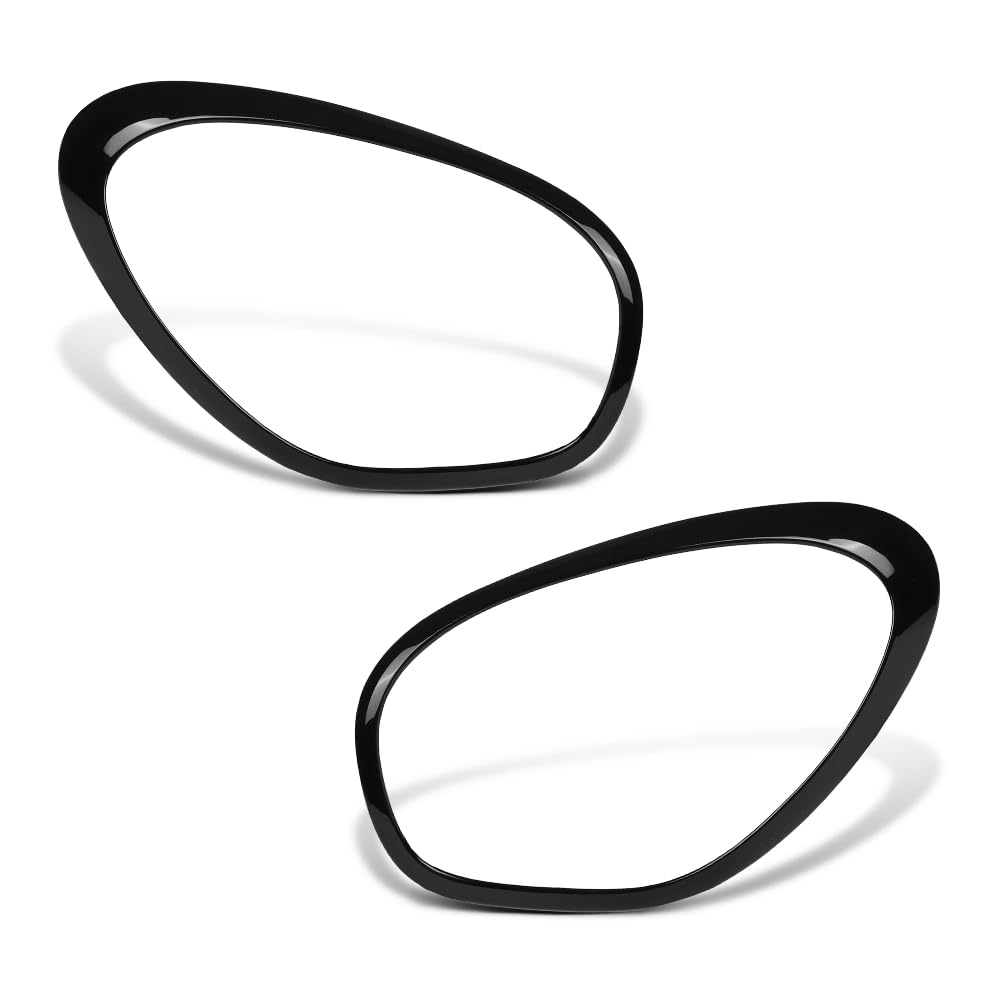 G-PLUS Headlight Bezels Set Compatible with 2011-2016 Mini Cooper Countryman Driver & Passenger Side Left&Right 51139812899, 51139812900, MC2506102, MC2507102 Glossy Black