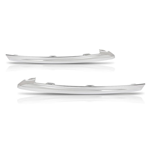 G-PLUS Front Bumper Molding Trim Cover Right & Left Compatible with Volvo XC60 2022 2023 2024 32227905, 32227906 Silver