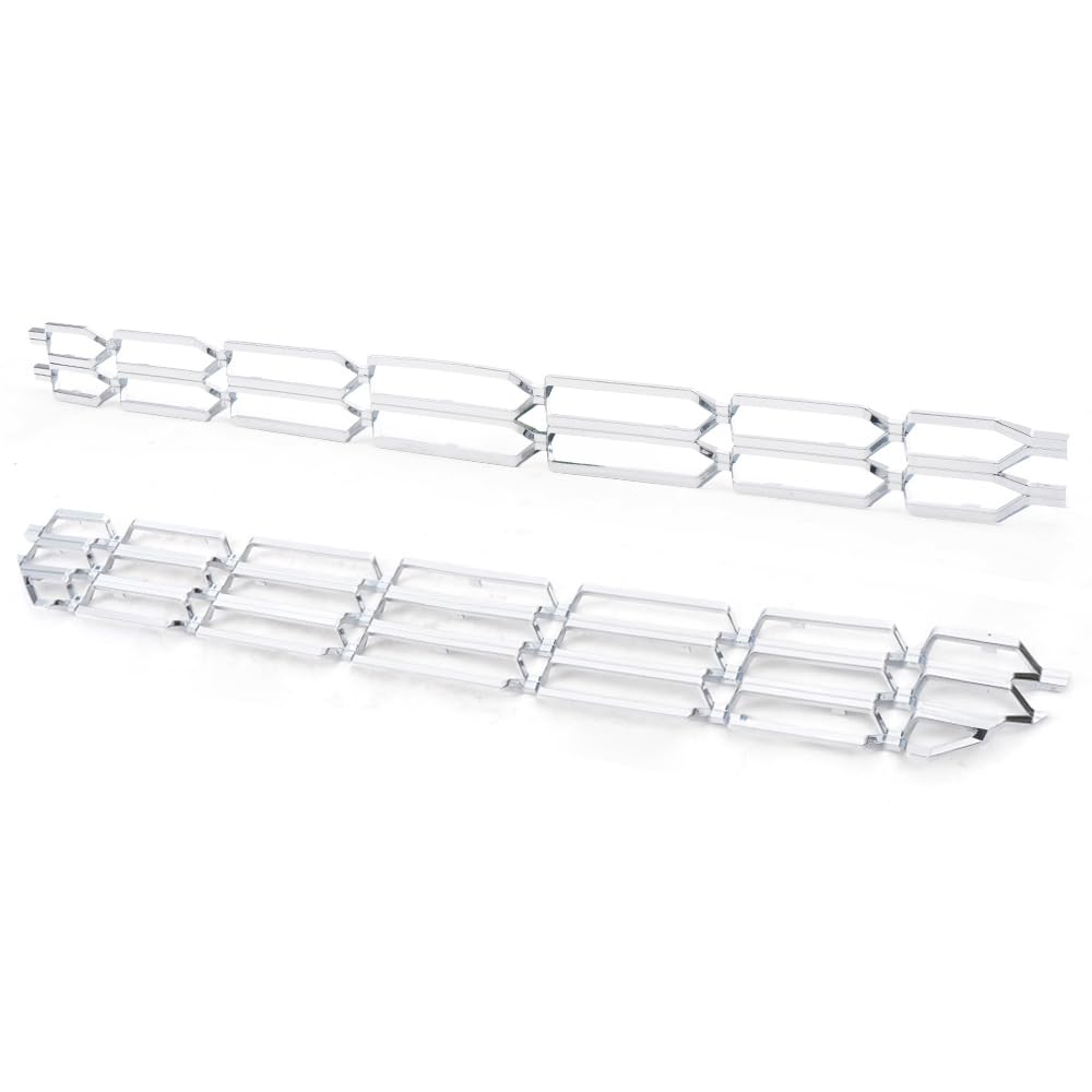 G-PLUS Grille Insert, Compatible with Chevy Silverado 1500 2016 2017 2018 Chrome Grille Kit Snap On(Sliver)