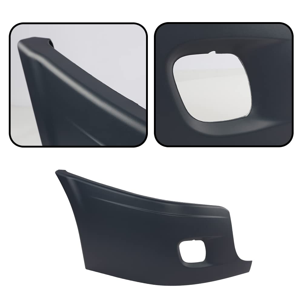 G-PLUS Right Bumper End Cover Reinforcement w/Fog Light Hole Compatible with Freightliner Cascadia 2008-2017 Right Passenger Side Bumper Cover 2127300005