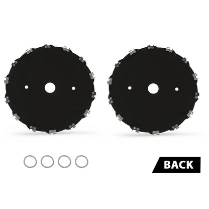 G-PLUS 2pcs 9" Chainsaw Brush Blade 14 Tooth Cutter Trimmer Head Weed Mower Saw Blade Black