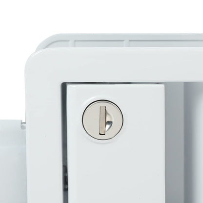 G-PLUS RV Entry Door Lock Handle Knob White Trailer Door Lock with Paddle Deadbolt Entry Door Lock Handle Knob Kit with 2 Keyed Compatible with Camper Horse Trailer Cargo Hauler
