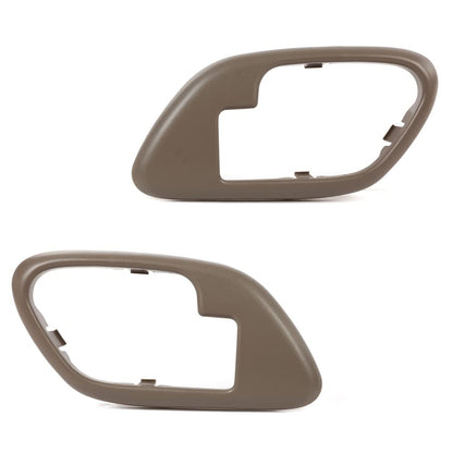 G-PLUS Door Handle Trim Set Compatible with Chevy C1500 Truck 1995-1999/Fit C2500 1995-2000 Truck Interior Door Handle Bezel 2PCS 15708087 15708088