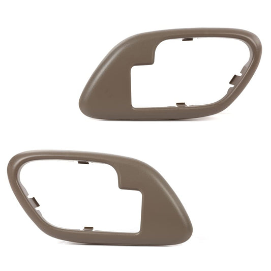 G-PLUS Door Handle Trim Set Compatible with Chevy C1500 Truck 1995-1999/Fit C2500 1995-2000 Truck Interior Door Handle Bezel 2PCS 15708087 15708088