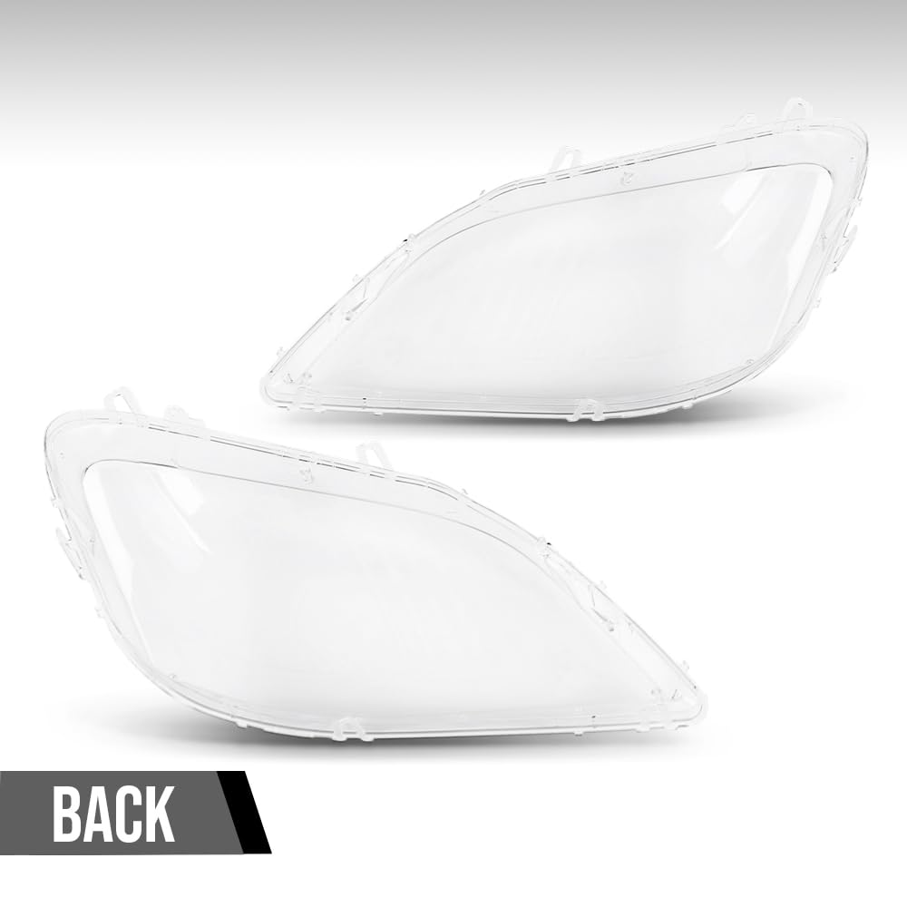 G-PLUS Headlight Lens Cover Compatible with Benz ML Class W164 ML320 ML350 ML500 ML550 ML63 AMG 2006-2008 Left & Right Pair Front Headlamp Lens Cover Clear