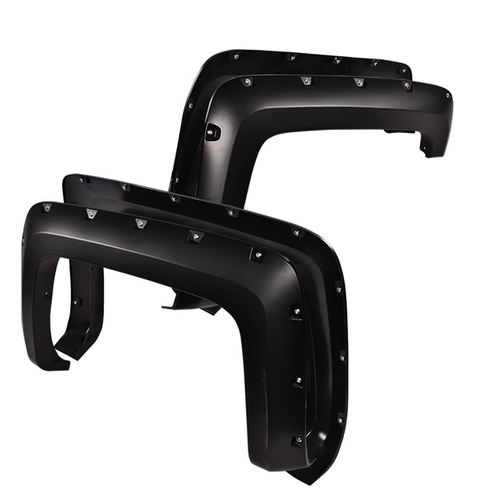 G-PLUS Fender Flares Compatible with Chevy Silverado 2500HD 3500HD 2014-2018 Fleetside 78.8"/97.6"/97.8" Long Bed Models (Regular Cab & Extended Cab) Upgrade Wheel Flares Smooth Pocket Rivet 4PCS