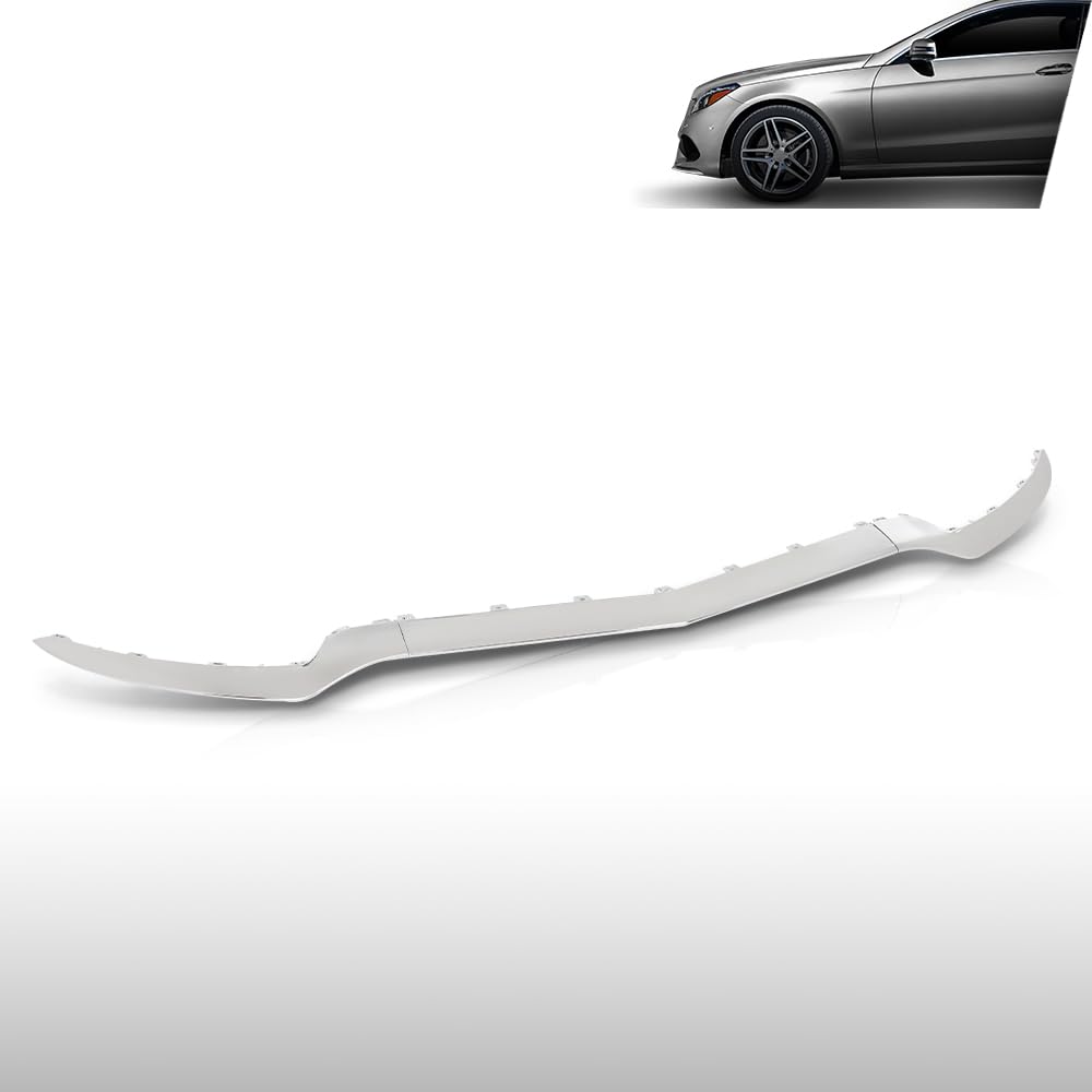 G-PLUS Front Bumper Body Molding Trim Compatible with Benz W207 E-Class E350 E400 E550 2014-2017 Fit Benz E400 2015 A2078850774, A2078850874 Silver 3Pcs