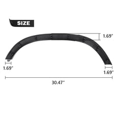 G-PLUS Fender Flare for Chevy Trax 2013-2022 Rear Left Black Close-up View