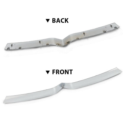 G-PLUS Front Upper Grille Trim Bright Chrome Compatible with Tesla Model X 2016-2020 1047022-00-D, 104702200D Silver ABS