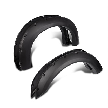 G-PLUS Fender Flares Kit Compatible with 1999-2007 Ford F250 F350 Super Duty (Not Fit Dually Models) Wheel Protector Cover Textured Pocket Rivet Style 4pcs