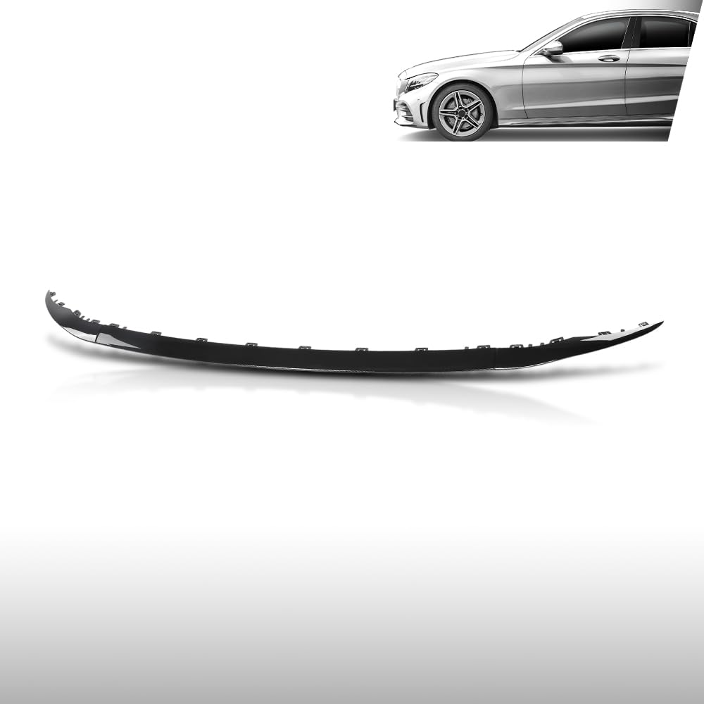 G-PLUS Front Bumper Molding Trim Cover Compatible with Benz C300 2019-2023 For Models With AMG Styling 2058858902, 2058859002 Glossy Black