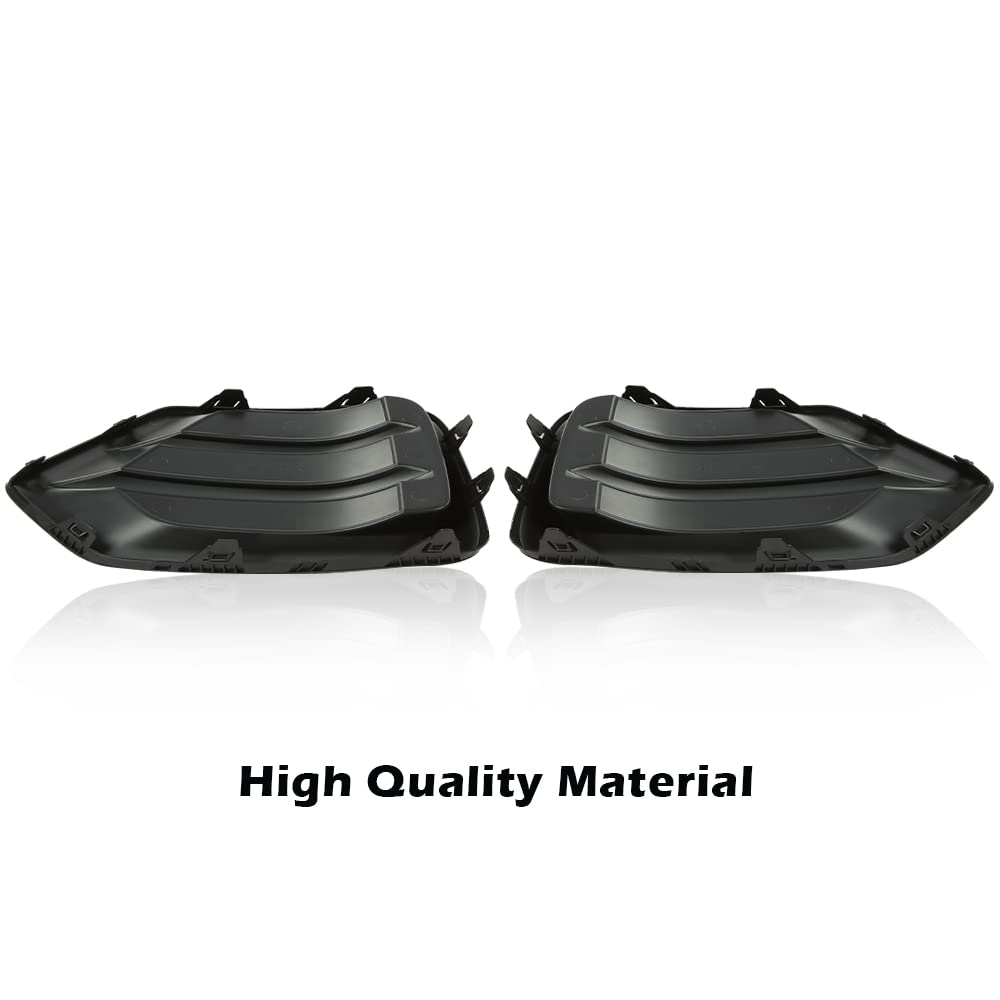 G-PLUS Fog Light Cover Driver and Passenger Side Compatible with Chevy Trax 2017-2022 Front Bumper Fog Lamp Cover 42537708 GM1039226 42537707 GM1038226
