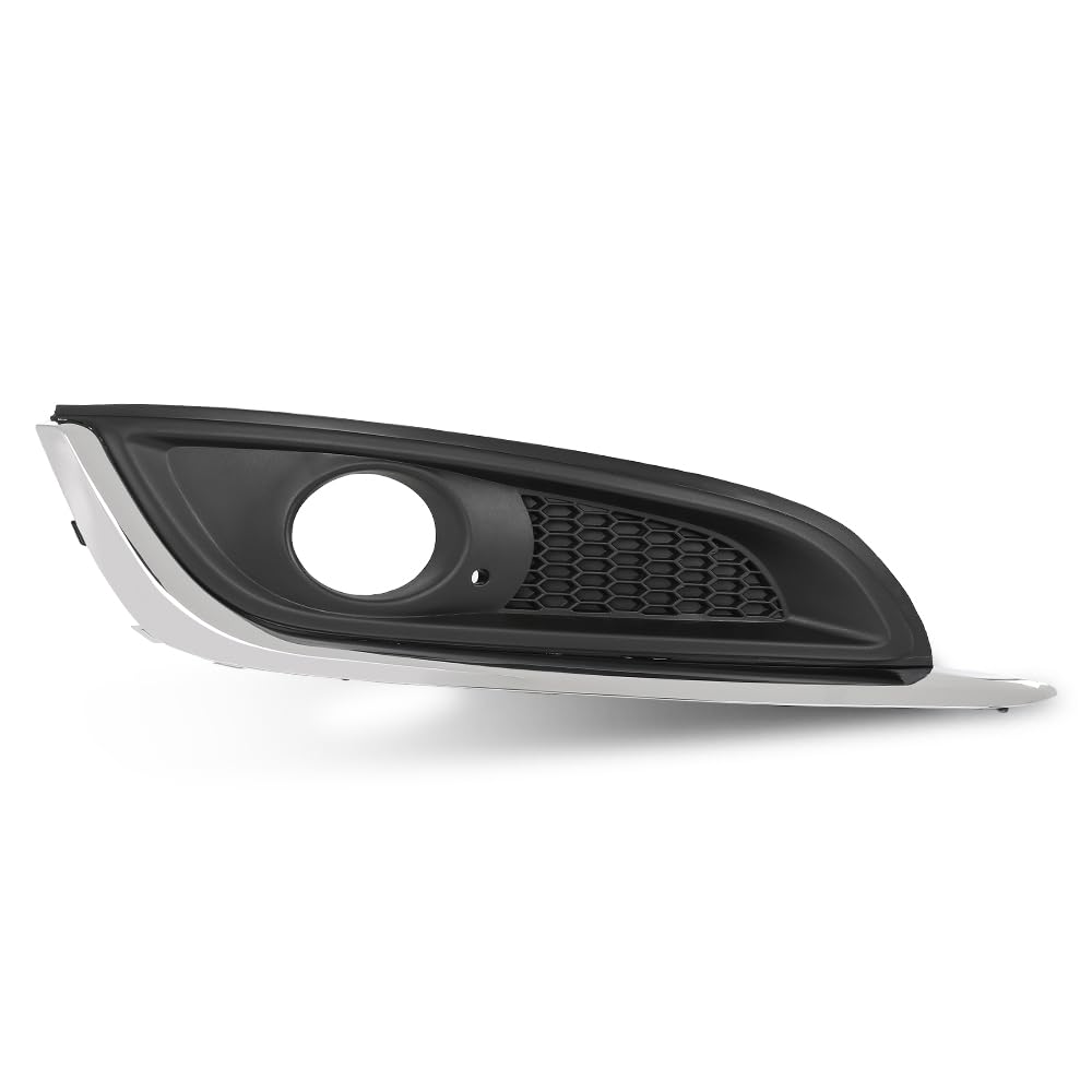 G-PLUS Fog Lamp Bezel Insert Front Right Passenger Side Compatible with Buick Regal 2014 2015 2016 2017 23142358, GM1039275 Chrome Black
