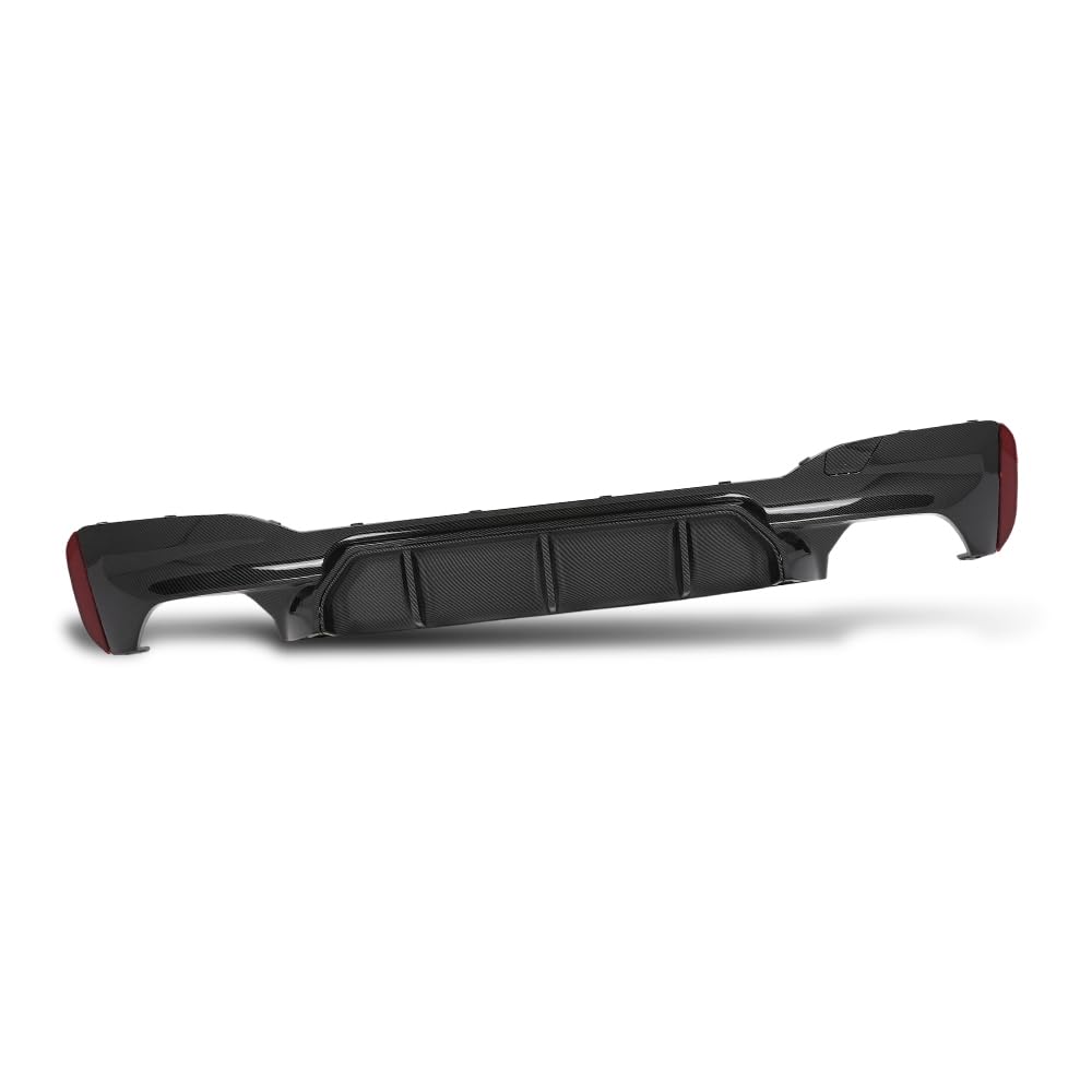 G-PLUS Rear Diffuser Compatible with BMW G30 5 Series 2017 2018 2019 2020 2021 2022 2023 Only Fit Models with M Sport Bumper Carbon Fiber Black