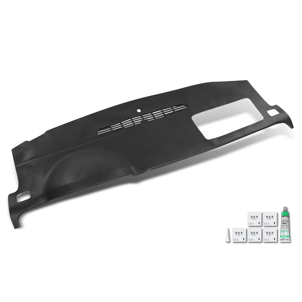 G-PLUS TPE Molded Dash Cover Cap Overlay Compatible with chevy Tahoe Avalanche Suburban Yukon 2007-2014/ Silverado LTZ GMC Sierra SLT 2007-2013 (Black)