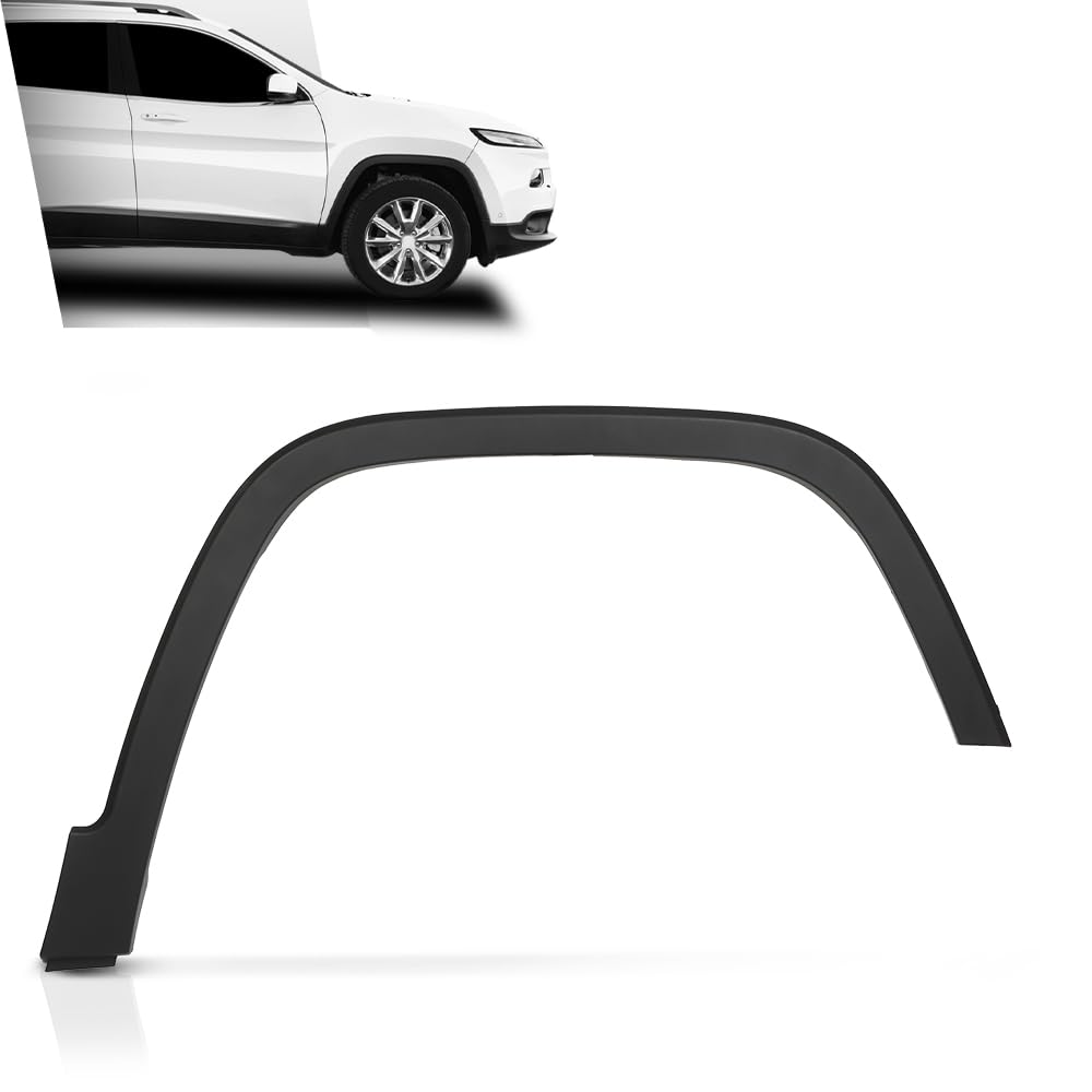 G-PLUS Front Right Passenger Side Fender Flares Compatible with Jeep Cherokee 2014-2018 Fit Models W/o Off Road Package Wheel Opening Molding Arch Trim 68210314AE, CH1291111 Black