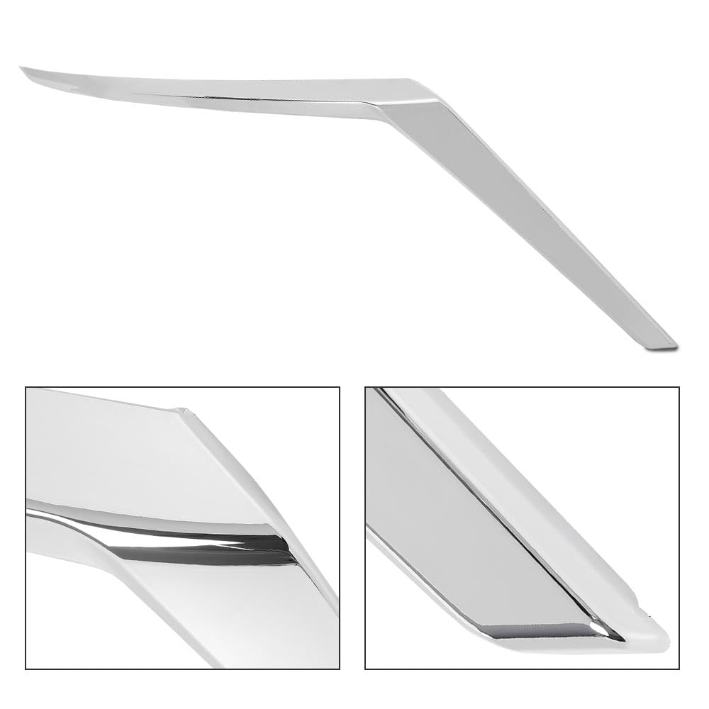 G-PLUS Front Right Side Bumper Cover Molding Chrome Trim 1pc Silver Compatible with Nissan Kicks 2021-2023 (For S And SV Models) NI1047111, 191275878071, 620745R00A