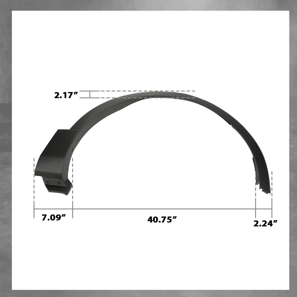 G-PLUS Front Right Fender Flares Compatible with Ford Explorer 2011-2015 Wheel Fender Arch Molding Trim, BB5Z16039AA, Factory Style