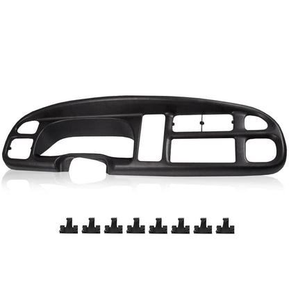 G-PLUS Dash Cover Bezel With 8 Clips Compatible with Dodge Ram 1500 1998-2001/ Ram 2500 3500 1998-2002#5GK51DX9AA, 5EU11DX9AB, 68042746AC, 998-15163 Dashboard Panel