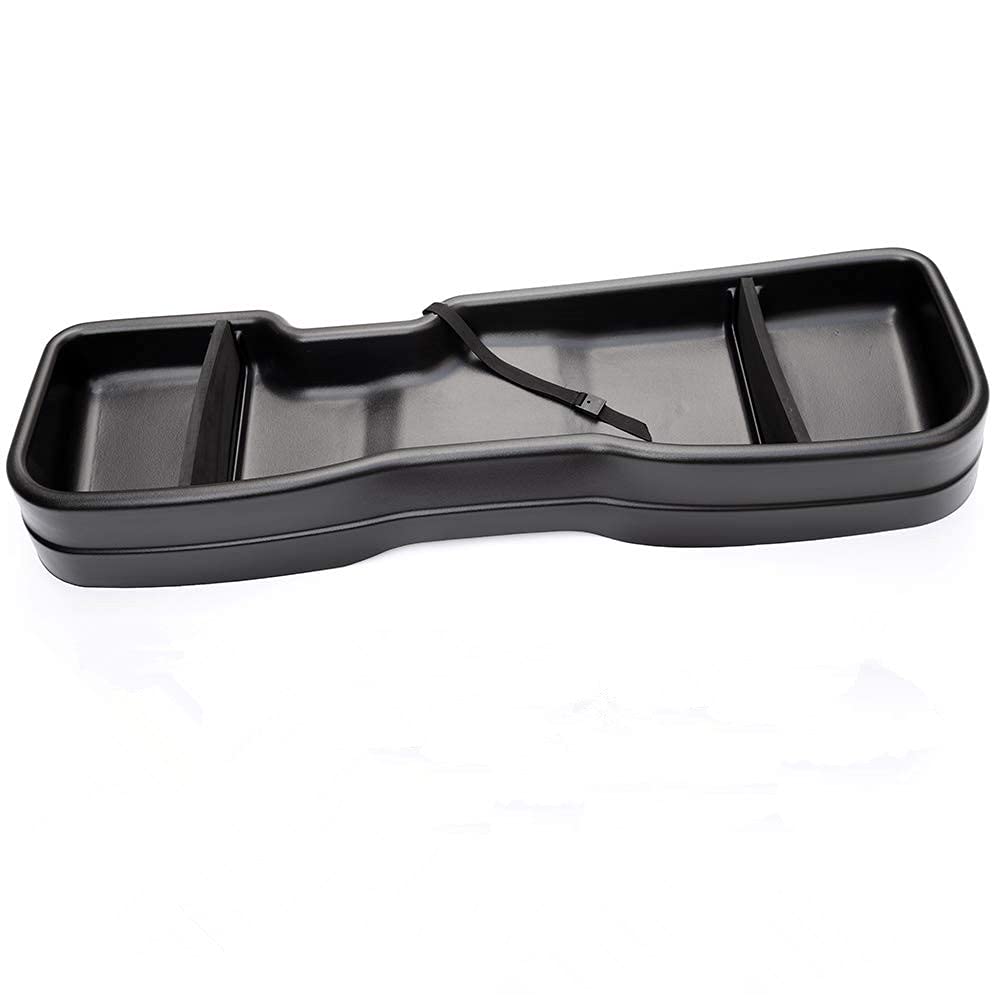 G-PLUS Under Seat Storage Box Replacement For Chevy Silverado GMC Sierra 1500 2500HD 3500HD Crew Cab 2014 2015 2016 2017 2018 Seat Storage Organizer Black
