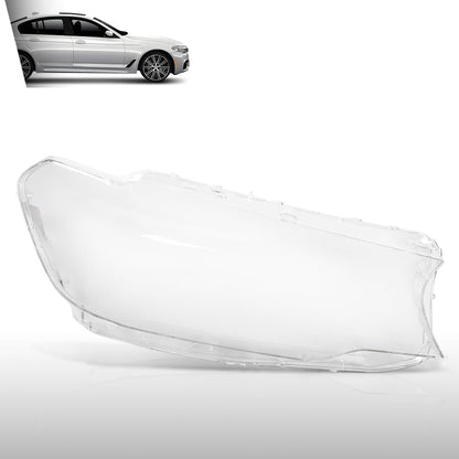 G-PLUS Headlight Lens Cover Compatible with BMW 5 Series G30 G31 G38 2017-2020 Fit BMW 520i 530i 540i 550i (xDrive) 2016-2019 Right Side 63117214961, 7214961 Front Headlamp Lens Cover Clear