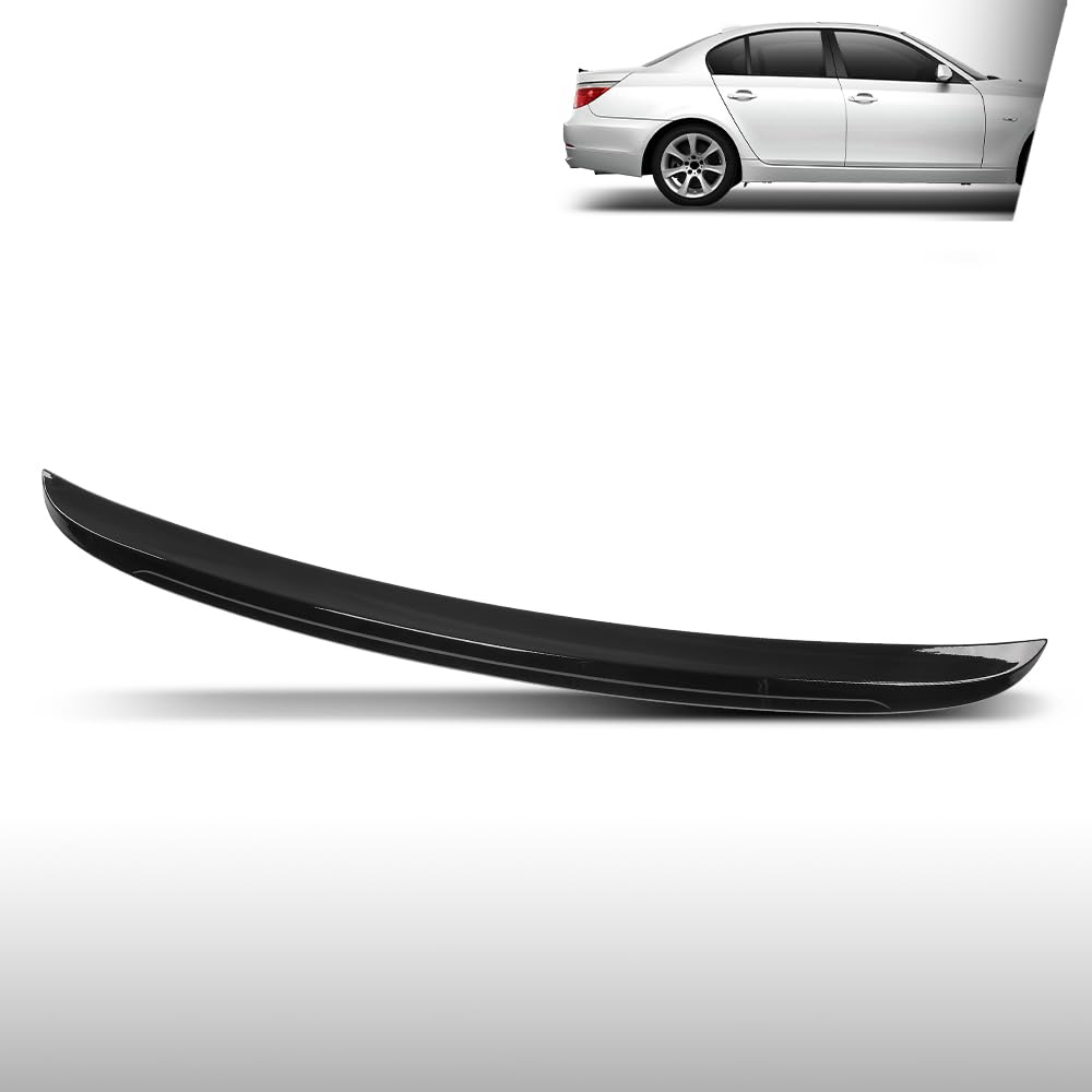 G-PLUS Rear Trunk Spoiler Wing Compatible with BMW 5-Series E60 Sedan 2004-2010 Fit BMW 525i 535i 550i M5 2004-2010 Not Fit E61 Touring Model Glossy Black