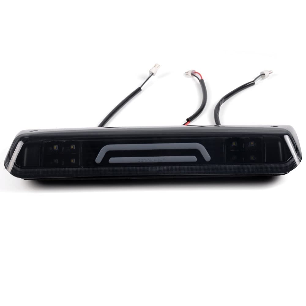 G-PLUS Rear LED Third Brake Light Compatible with 2004-2008 Ford F150 Lobo/2006-2008 Lincoln Mark LT/2007-2010 Ford Explorer Sport Trac 3RD Cargo Led Tail Lamps (Smoky Lens Black Housing)
