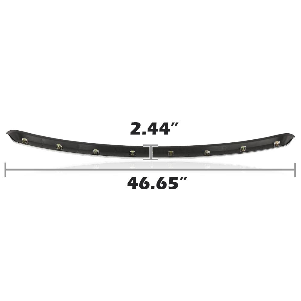 G-PLUS Front Hood Molding Trim Moulding W/ 8 Clips, Compatible with GMC Sierra 1500 2007-2013/ GMC Sierra 2500 HD 3500 HD 2007-2010 GM1235109 10385156 (Silver)