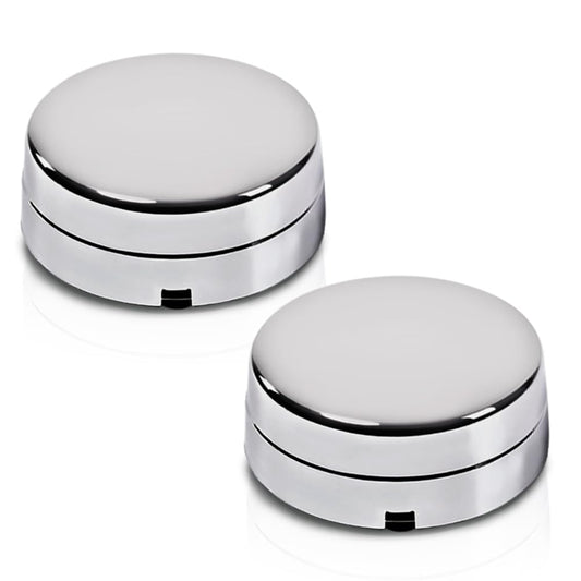 G-PLUS Rear Wheel Chrome Center Hub Caps Compatible with Dodge Ram 3500 1-Ton Dually 2003-2017 8-Lug 5 Slot 17" Steel 560-8010